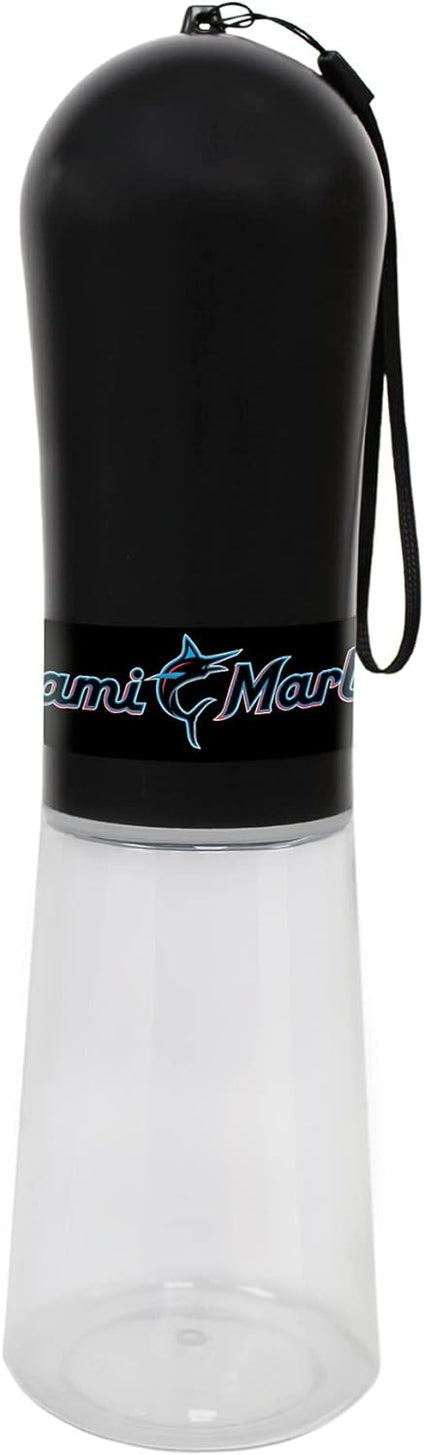 Miami Marlins Baseball Pet Water Bottle