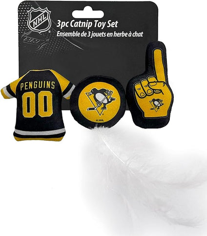 Pittsburgh Penguins 3 Pc Cat Nip Toy Set