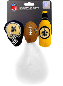 New Orleans Saints 3 Pc Cat Nip Toy Set