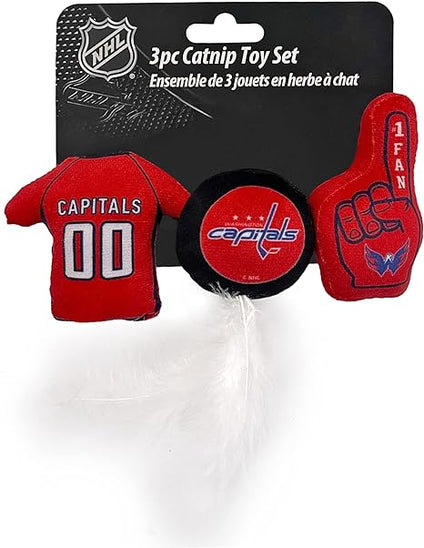 Washington Capitals 3 Pc Cat Nip Toy Set