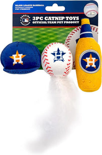 Houston Astros 3 Pc Cat Nip Toy Set