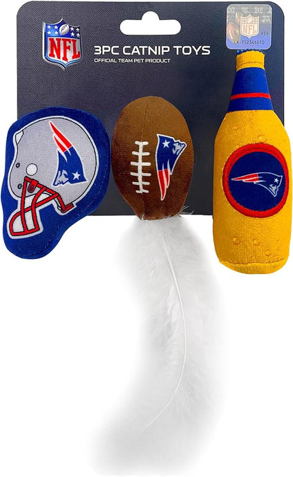 New England Patriots 3 Pc Cat Nip Toy Set