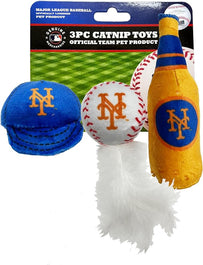 NY Mets 3 Pc Cat Nip Toy Set