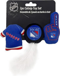 New York Rangers 3 Pc Cat Nip Toy Set