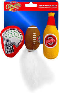 Ohio State 3 Pc Cat Nip Toy Set