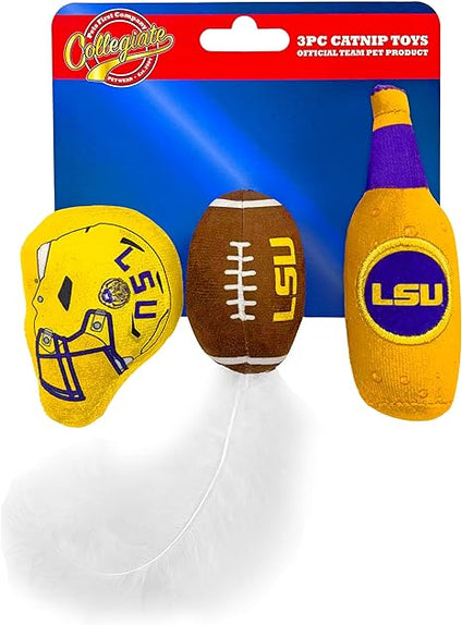 Louisiana State Univ 3 Pc Cat Nip Toy Set