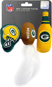 Green Bay Packers 3 Pc Cat Nip Toy Set