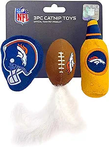 Denver Broncos 3 Pc Cat Nip Toy Set