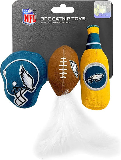 Philadelphia Eagles 3 Pc Cat Nip Toy Set