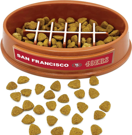 San Francisco 49ers Football Slow Feeder Bowl