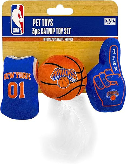 New York Knicks 3 Pc Cat Nip Toy Set