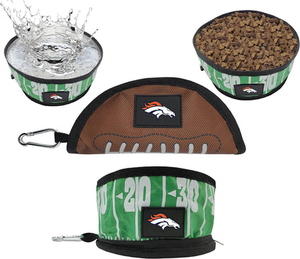 Denver Broncos Collapsible Pet Bowl