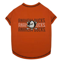 Anaheim Ducks Pet Stripe Text Tee Shirt