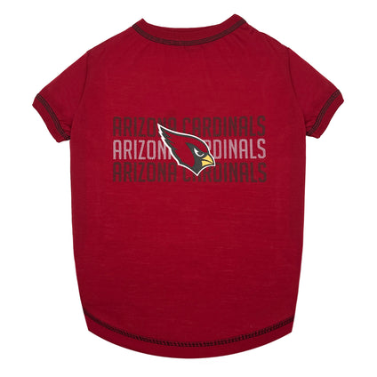 Arizona Cardinals  Pet Stripe Text Tee Shirt