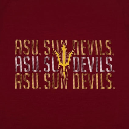 Arizona State Univ. Stripe Text Tee Shirt