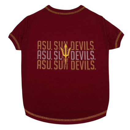 Arizona State Univ. Stripe Text Tee Shirt