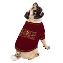 Arizona State Univ. Stripe Text Tee Shirt