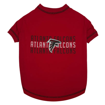 Atlanta Falcons Pet Stripe Text Tee Shirt