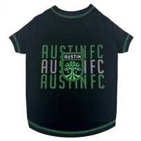 Austin FC Stripe Text Tee Shirt