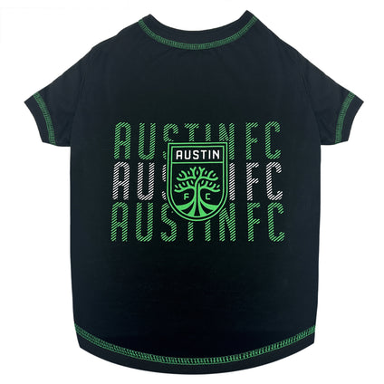Austin FC Stripe Text Tee Shirt