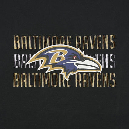Baltimore Ravens Pet Stripe Text Tee Shirt