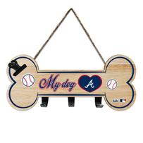 ATLANTA BRAVES BONE SHAPE SIGN WITH HOOKS