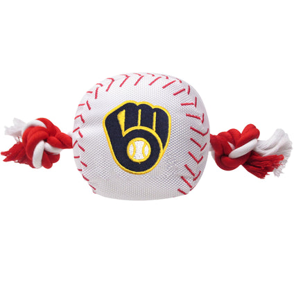 Milwaukee Brewers Nylon Baseball Rope Toy