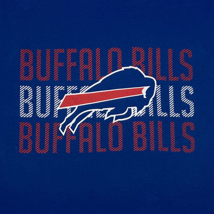 Buffalo Bills Pet Stripe Text Tee Shirt