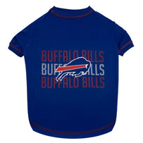 Buffalo Bills Pet Stripe Text Tee Shirt