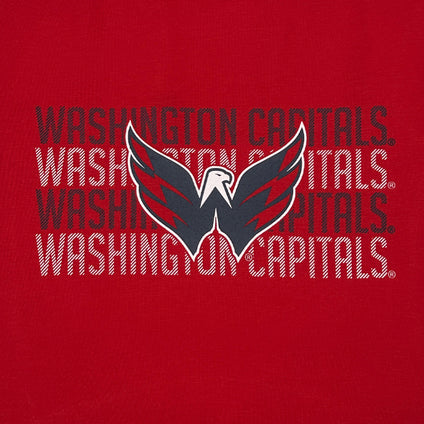 Washington Capitals Pet Stripe Text Tee Shirt