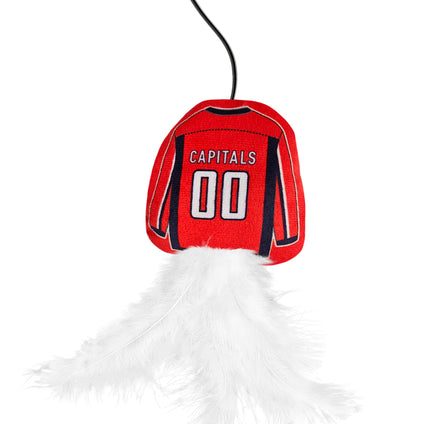 WASHINGTON CAPITALS TEAM JERSEY WAND WITH CAT NIP