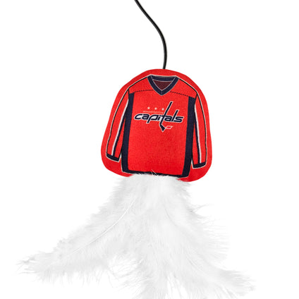 WASHINGTON CAPITALS TEAM JERSEY WAND WITH CAT NIP
