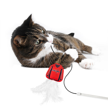 WASHINGTON CAPITALS TEAM JERSEY WAND WITH CAT NIP