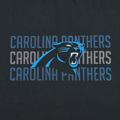 Carolina Panthers Pet Stripe Text Tee Shirt