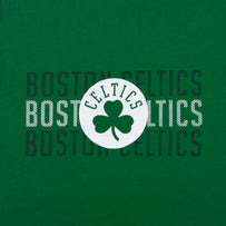 Boston Celtics Stripe Text Tee Shirt