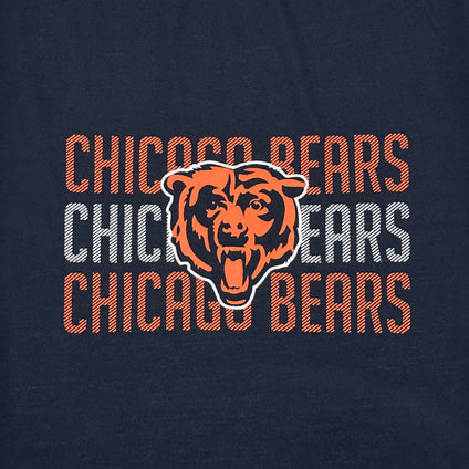 Chicago Bears Pet Stripe Text Tee Shirt