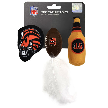 Cincinnati Bengals 3 Pc Cat Nip Toy Set