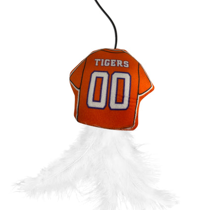 CLEMSON TIGERS TEAM JERSEY WAND WITH CAT NIP