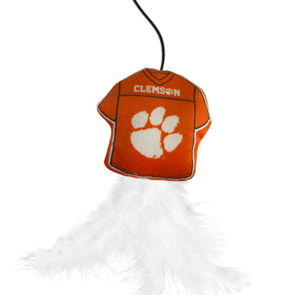 CLEMSON TIGERS TEAM JERSEY WAND WITH CAT NIP