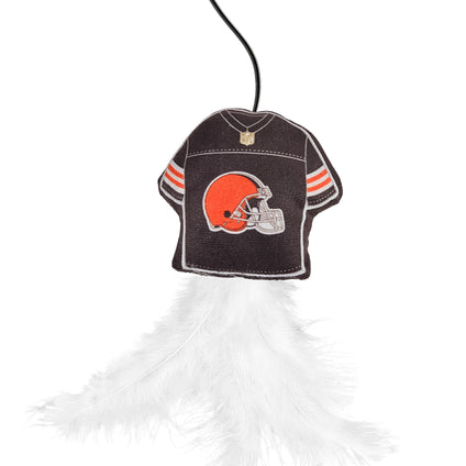 CLEVELAND BROWNS TEAM JERSEY WAND WITH CAT NIP