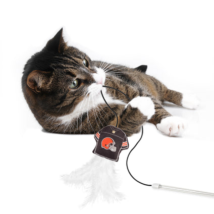 CLEVELAND BROWNS TEAM JERSEY WAND WITH CAT NIP