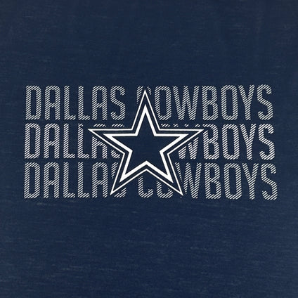 Dallas Cowboys  Pet Stripe Text Tee Shirt
