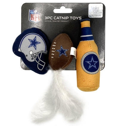 Dallas Cowboys 3 Pc Cat Nip Toy Set