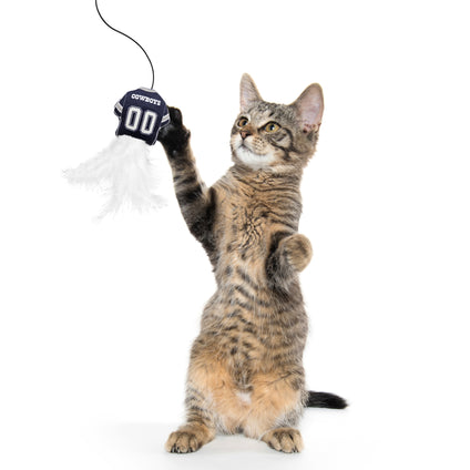 DALLAS COWBOYS TEAM JERSEY WAND WITH CAT NIP