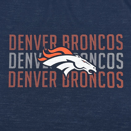 Denver Broncos Pet Stripe Text Tee Shirt
