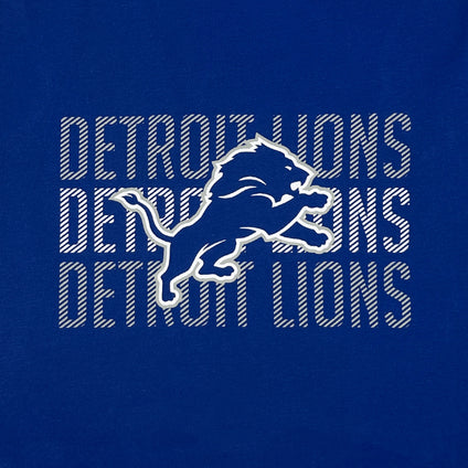 Detroit Lions Pet Stripe Text Tee Shirt