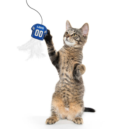 DETROIT LIONS TEAM JERSEY WAND WITH CAT NIP