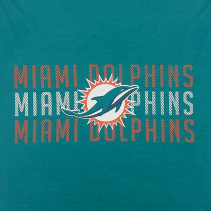 Miami Dolphins Pet Stripe Text Tee Shirt