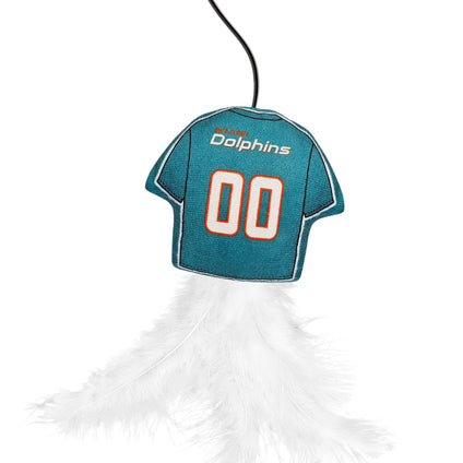 MIAMI DOLPHINS TEAM JERSEY WAND WITH CAT NIP