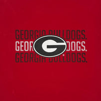 Georgia Bulldogs Stripe Text Tee Shirt